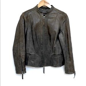 Danier Fitted Moto Leather Jacket XS